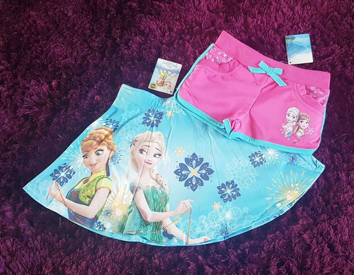 ensemble jupe short la reine des neiges disney