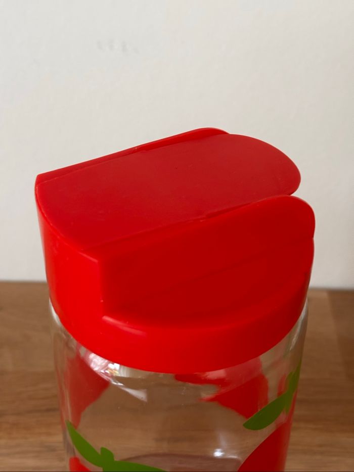Vintage pot bocal Henkel pommes rouges - photo numéro 8