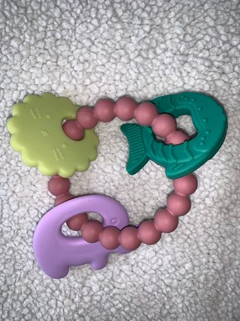 Lot de 3 jouets en silicone pour poussée dentaire bébé