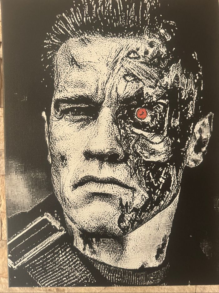 Tableau Terminator en toile 30x40cm – Icône ciné futuriste