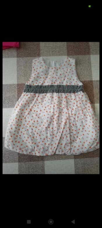 Robe ballon sans manches à fleurs sans manches 18 mois