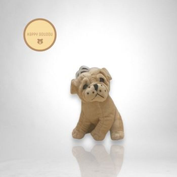 Peluche doudou chien bulldog Beige JCV A574 - photo numéro 2