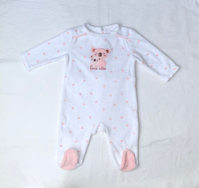 Pyjama velours Mes petits cailloux 3 mois