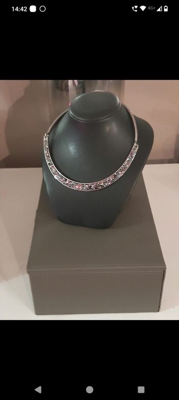 Collier acier rigide Pierres multicolore Victoria France