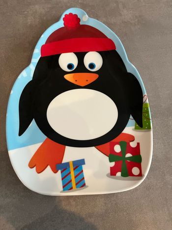 plateau/assiette pingouin