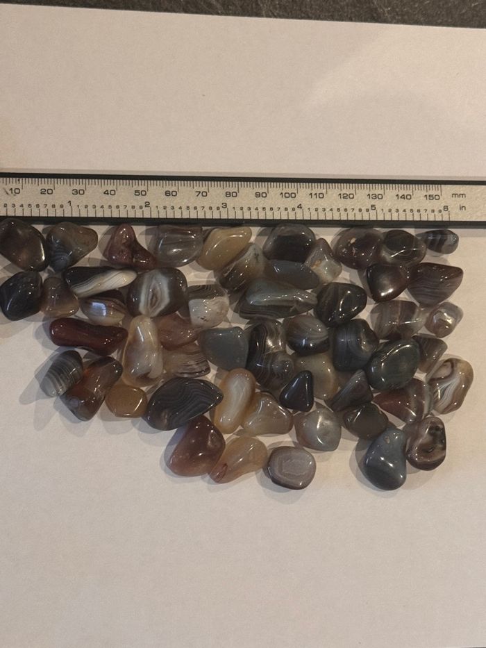 Lot de 160 g d’Agates du Botswana – Pierres roulées naturelles – 150 g + 10 g offert - photo numéro 3