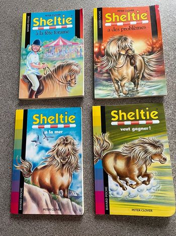 Lot de quatre livres de poche enfants Sheltie