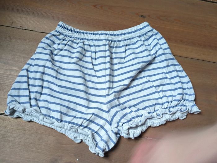 Short bloomer 18 mois marinière rayé bleu blanc