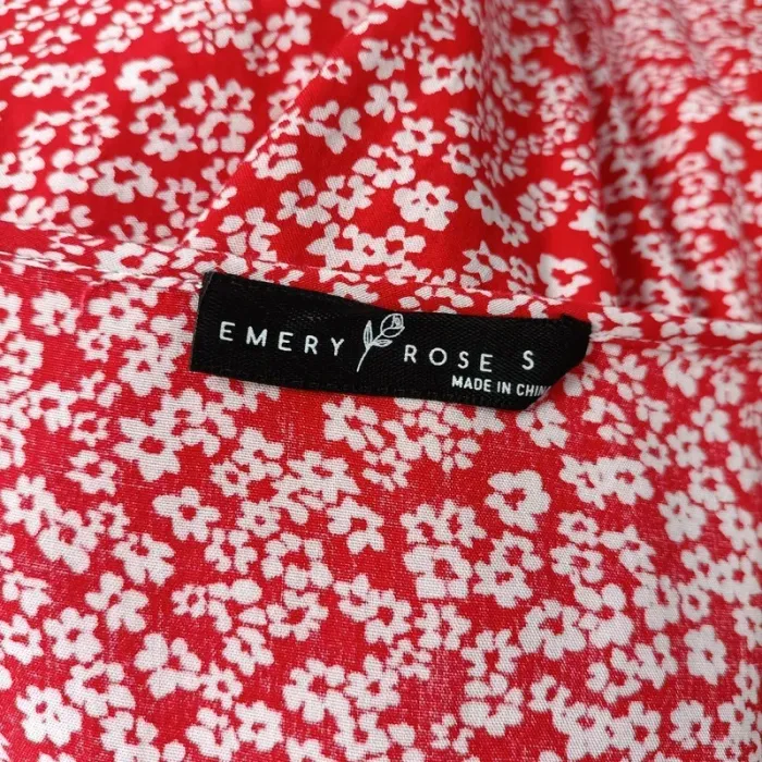 Robe rouge estivale Emery Rose fleurs blanche - taille S - A149 - photo numéro 7