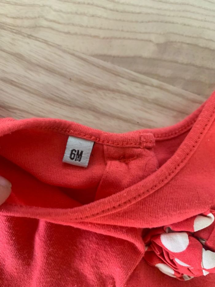 Joli ensemble robe + culotte bouffante rouge à pois - photo numéro 3