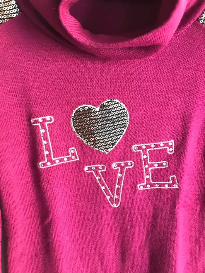 Pull col roulé à strass 8 ans - photo numéro 2