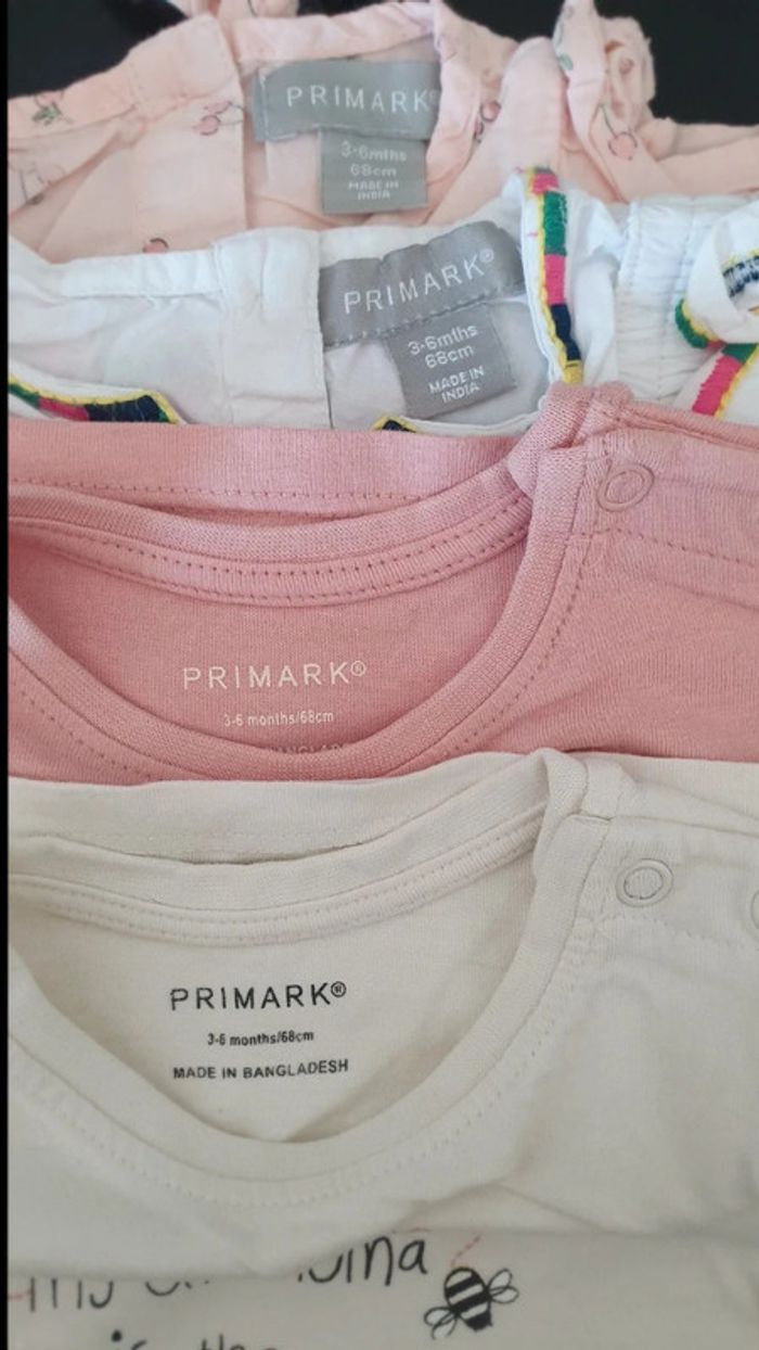 Lot de 4 tee-shirts manches courtes 3-6 mois (68cm) - photo numéro 6