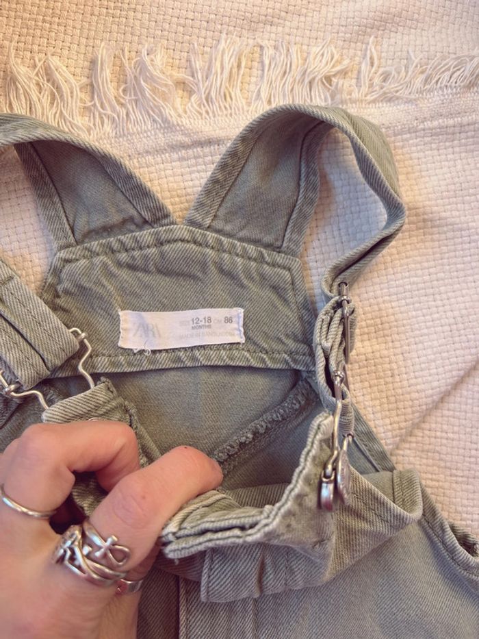 Salopette Zara denim kaki mixte unisexe 86 - photo numéro 5