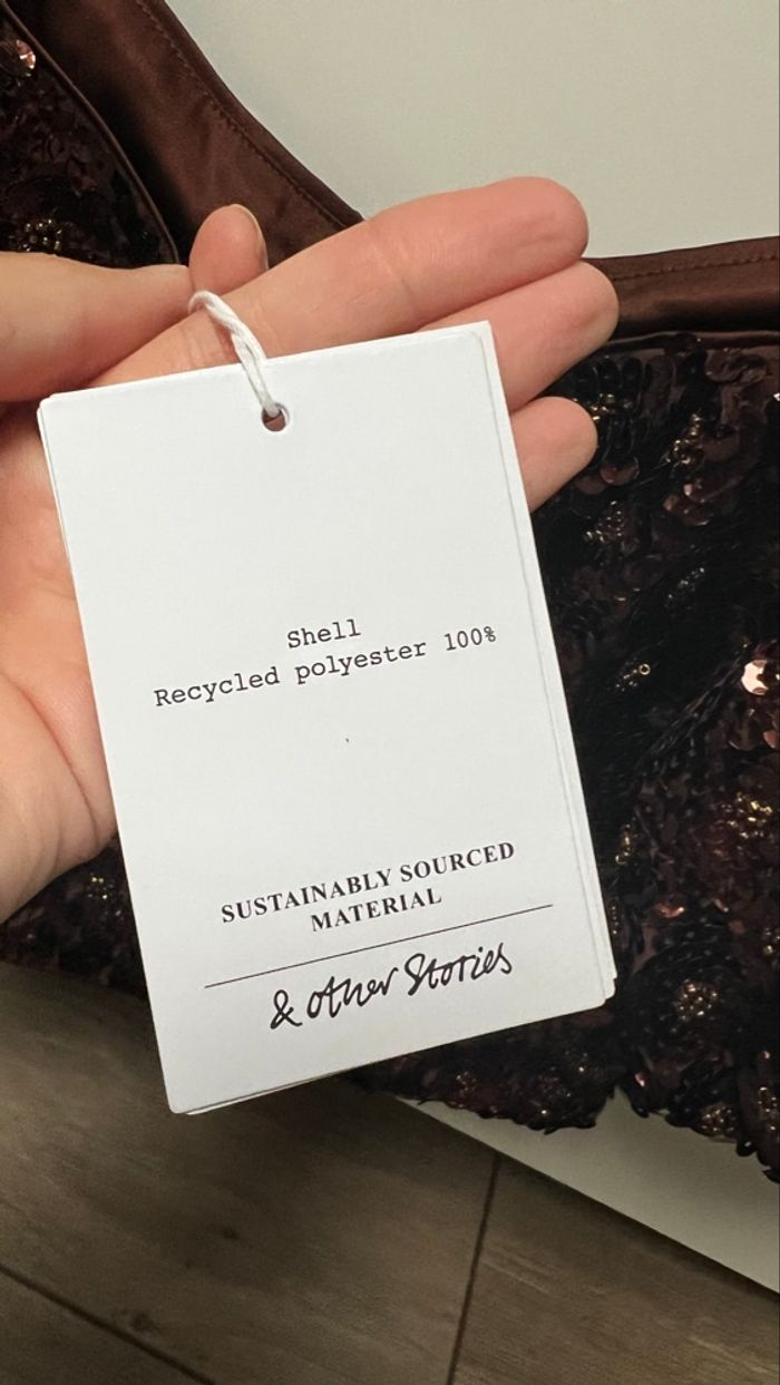 Haut crop top sequins 42 neuf - photo numéro 3