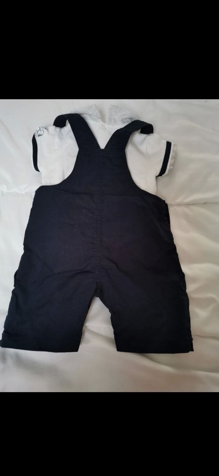 Ensemble salopette tee shirt taille 1 mois - photo numéro 2