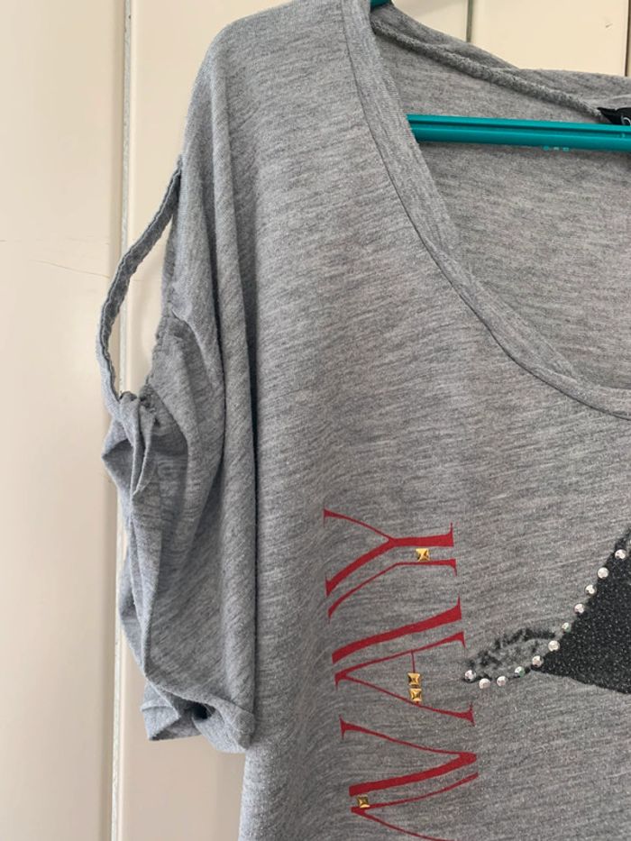 T-shirt femme T42 No excuse gris - photo numéro 2