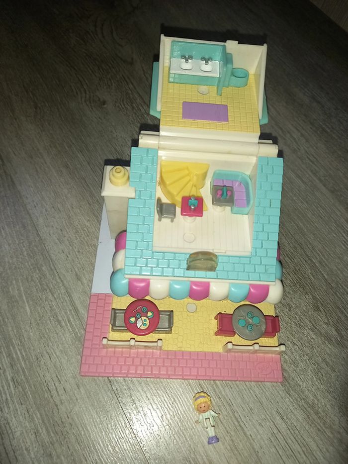 polly pocket restaurant pizza avec personnage - photo numéro 5