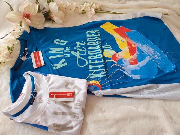 2 Tee-shirt Debardeurs Original Marines Taille 12 ans - photo numéro 2