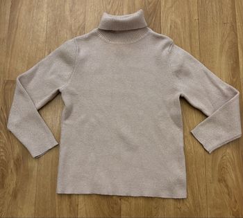 Pull col roulé rose fille 6/7 ans 