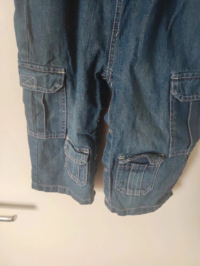 Salopette en Jean bleu blanc Kimbaloo - photo numéro 5