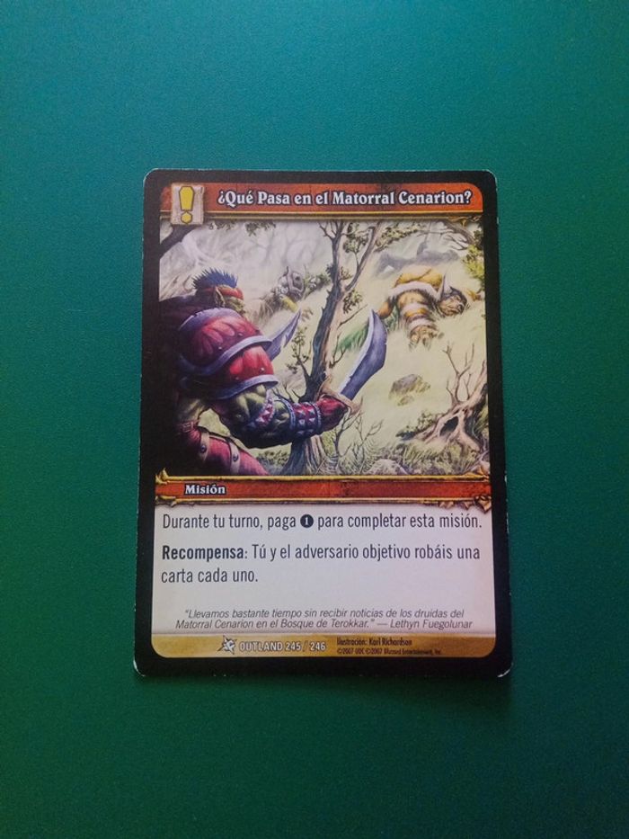 Carte World of Warcraft Espagnole