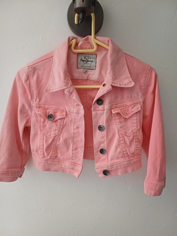 Veste jeans rose Pepe jeans - photo numéro 2