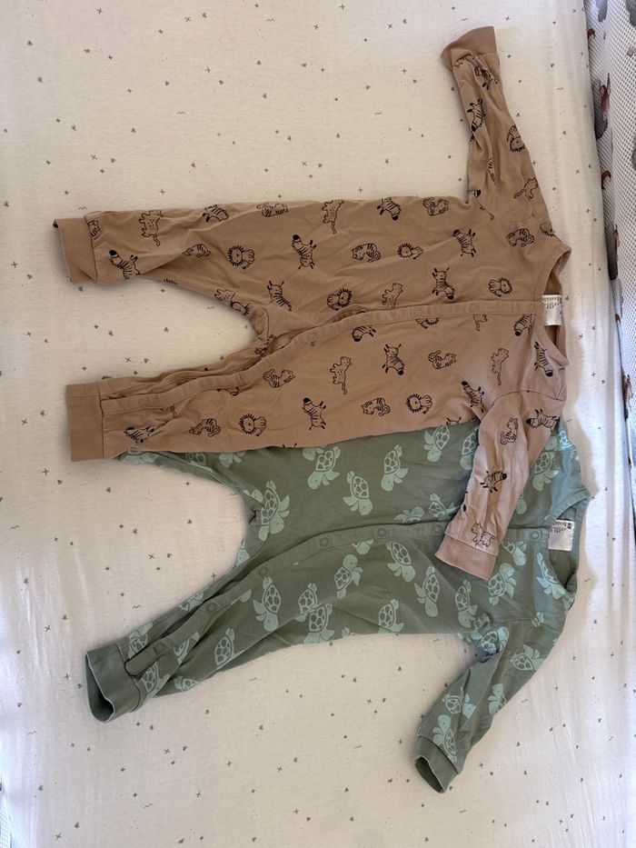 Lot deux pyjamas légers sans pied