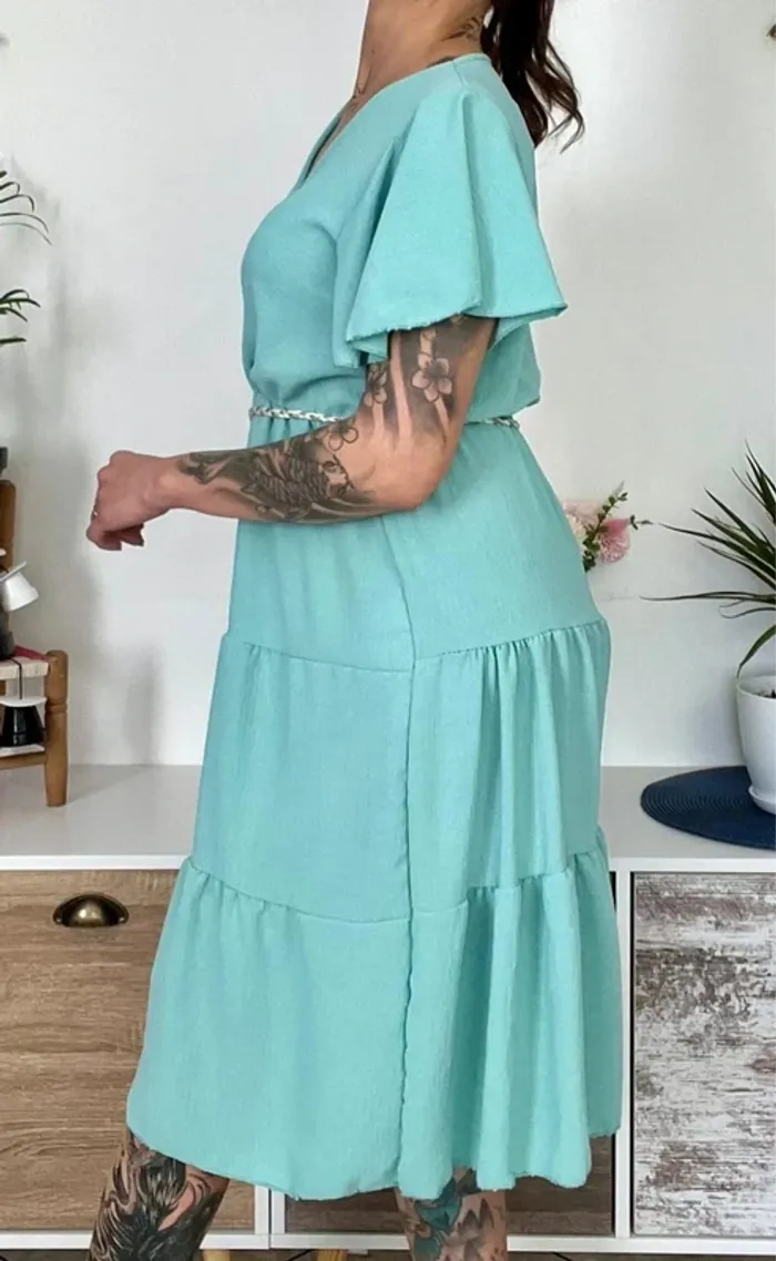 SOLDE Robe bohème fluide légère taille élastique taille unique - Italy moda - neuf - photo numéro 3