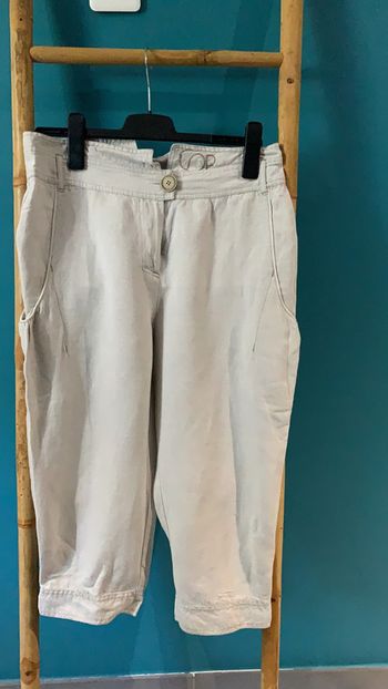 Pantacourt cop copine taille 40 en lin