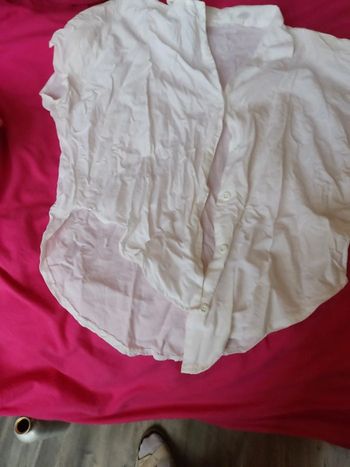 Chemisier blanc avec épaulettes 44