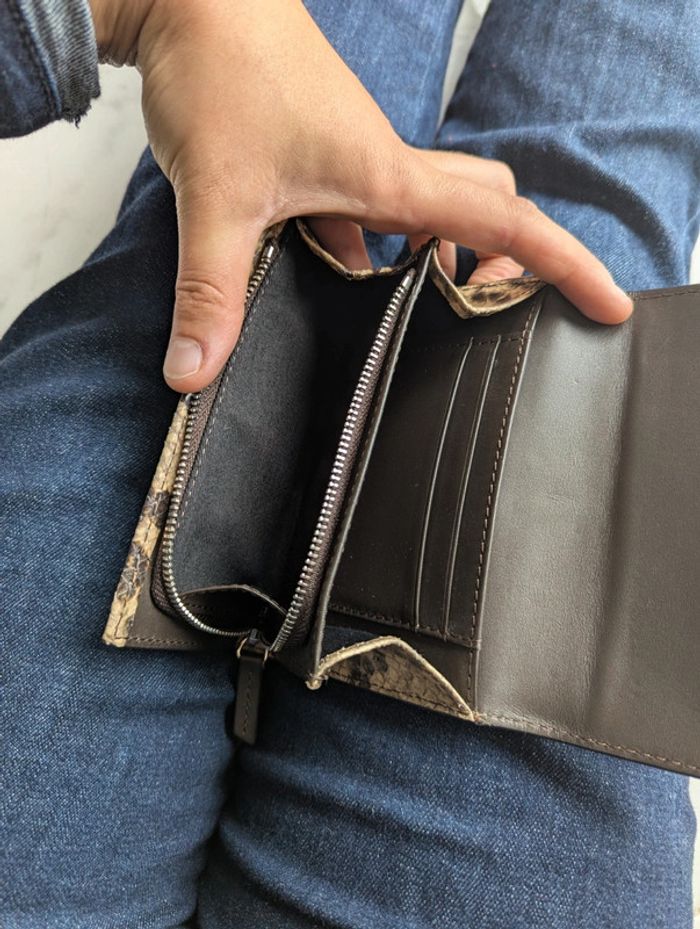 Porte feuille Massimo Dutti - Cuir de chèvre - Neuf - photo numéro 4