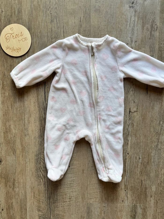 Pyjama polaire - Taille 3 mois - Fermeture ZIP