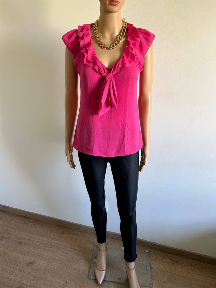 Blouse rose sans manches Morgan taille 36 jamais portée - photo numéro 3