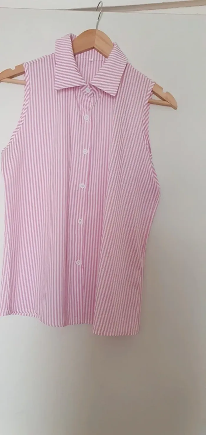 Chemise sans manche à rayures - photo numéro 3