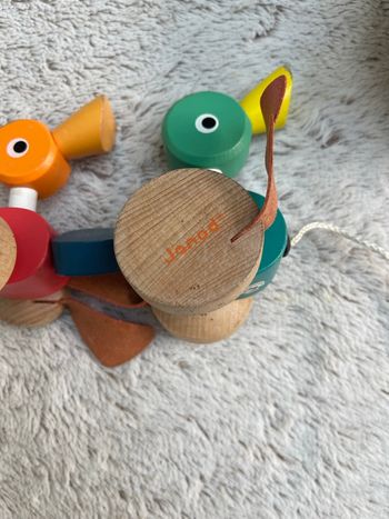 Canard en bois à tirer - Zigolos - Janod