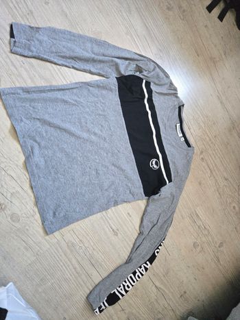 tee-shirt garçon Kaporal gris chiné 10 ans