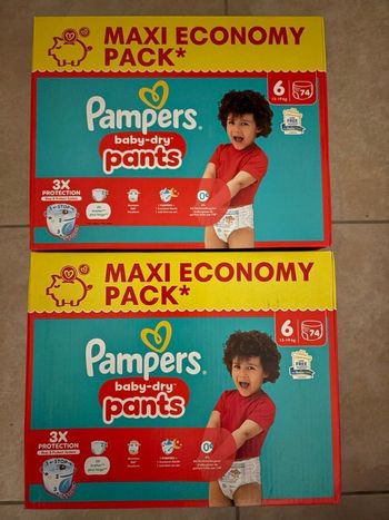 Couches Pampers Taille 6 Neuf 