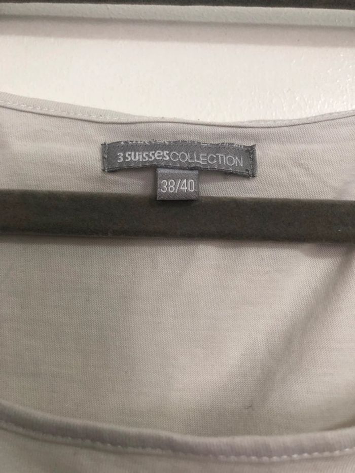 Superbe beau t-shirt marinière 3 suisses taille 38/40 - photo numéro 4