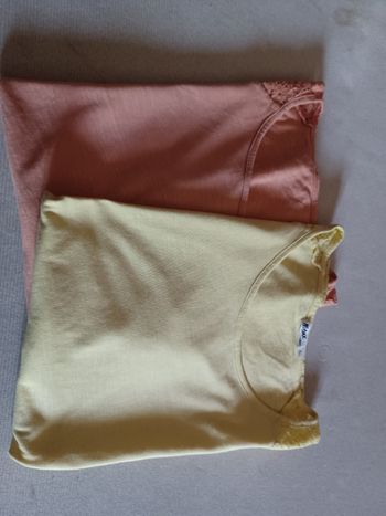 Lot de 2 Tee-shirts manches dentelle