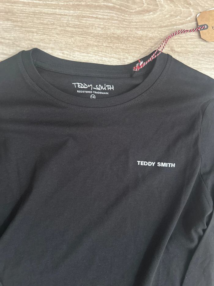 T-shirt noir à manches longues Teddy Smith 14ans - photo numéro 2