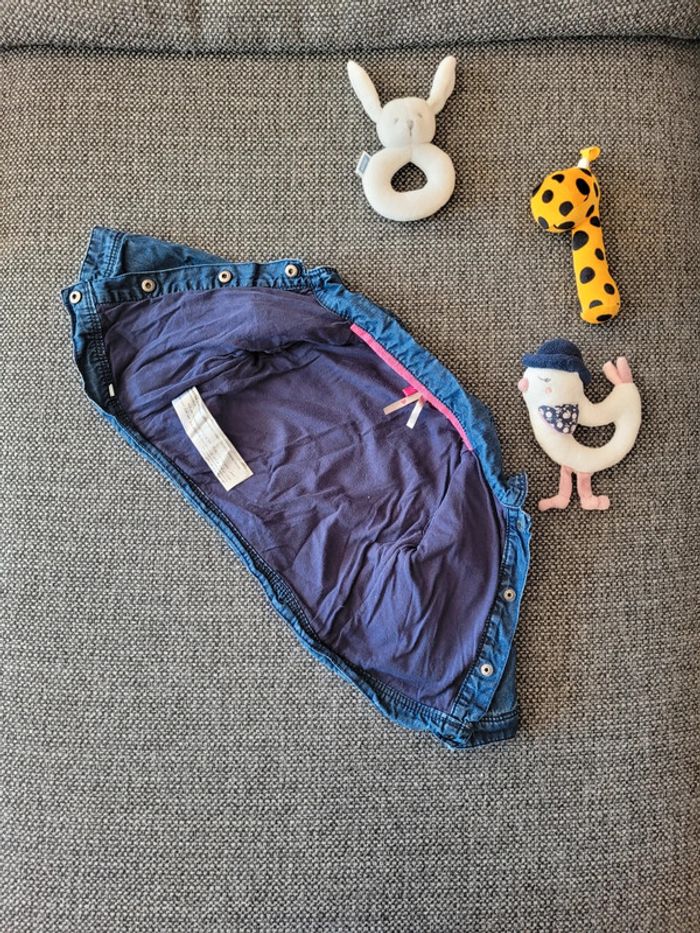 Veste en jean brodée fille 9 mois - photo numéro 7