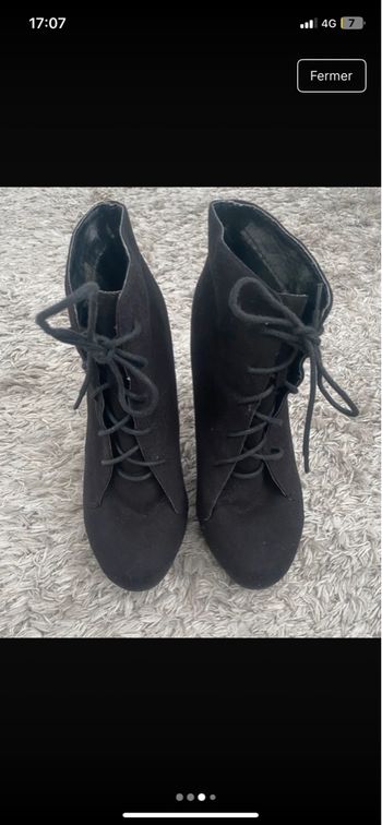 Bottine noir à talon