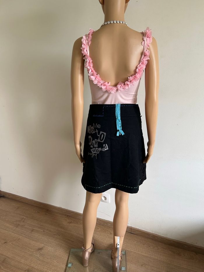 Jupe noire mi longue Desigual taille 36 jamais portée - photo numéro 6