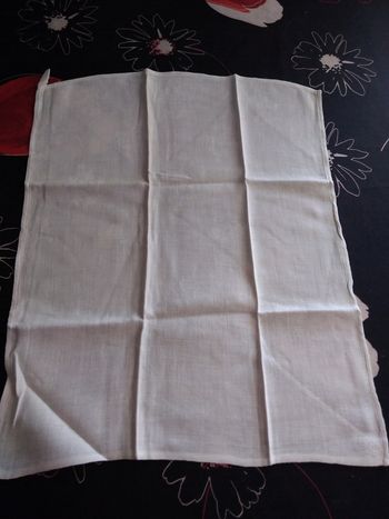 Torchon vieux linge imprimé roses