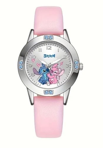 Montre Stitch pour filles rose