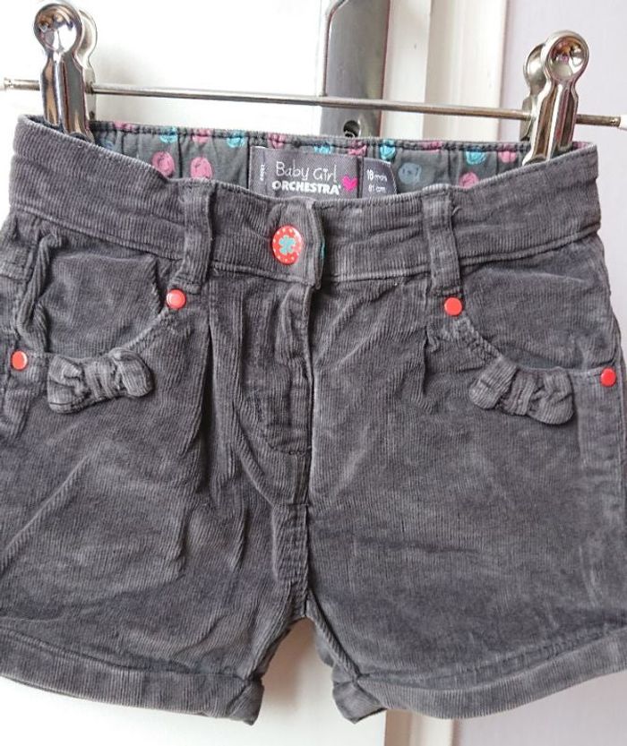 Short en velours, Orchestra, 18 mois