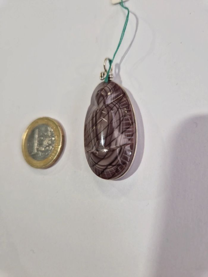 Pendentif agate suprême sculptée Vierge - photo numéro 3