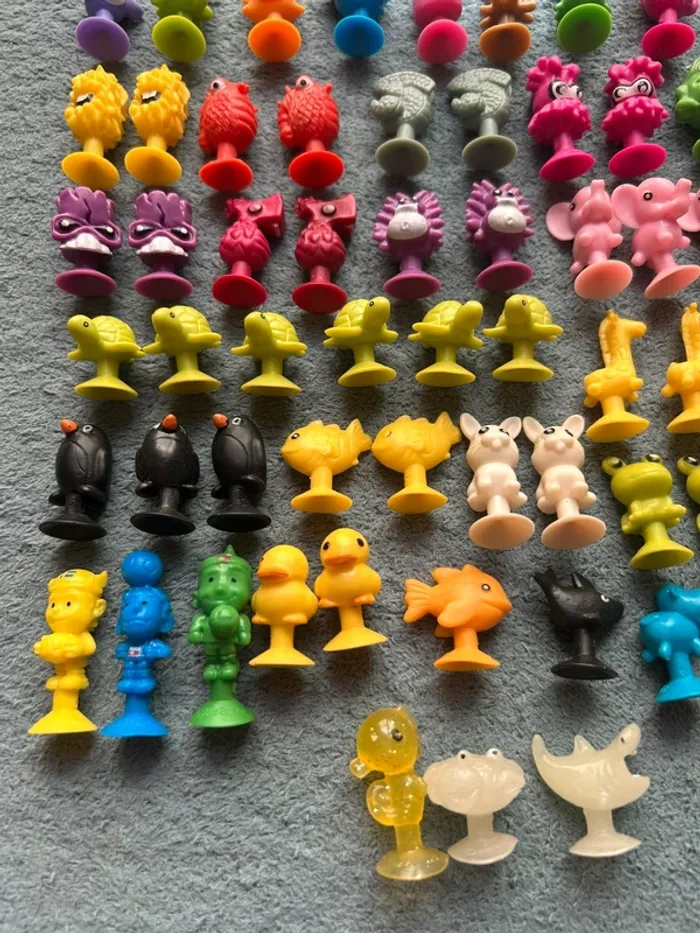 Lot de 68 stickeez Lidl football, animaux monstres ventouse dont 28 doubles - photo numéro 4
