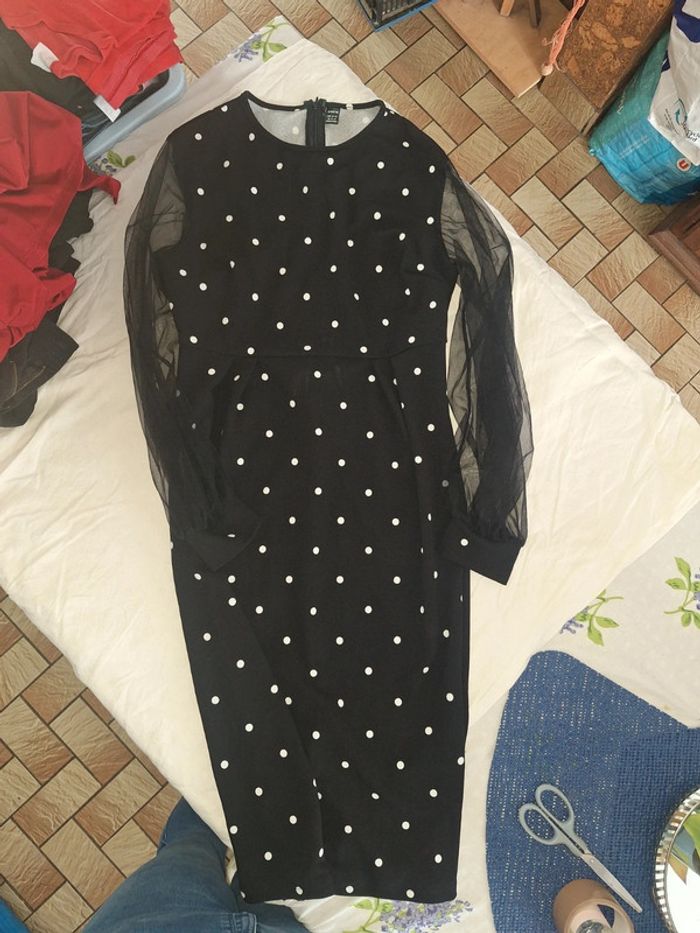 Robe longue petit pois