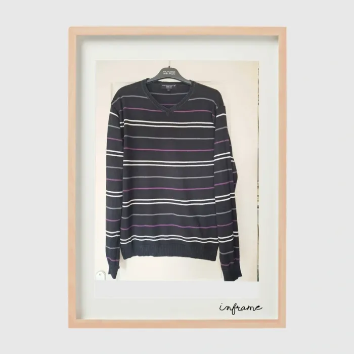 Pull rayé taille L
